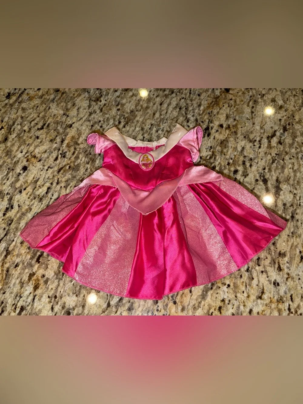 Build A Bear BABW Disney Princess Glitter Aurora Sleeping Beauty Dress
